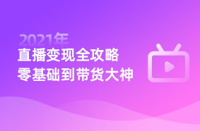 2021年直播玩法：从零基础入门到变现，一学就会